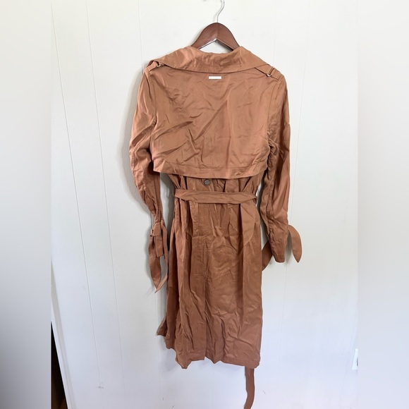 SOIA & KYO revolve Nousha Tailored Coat Size SM tencel brown tan - Picture 9 of 13